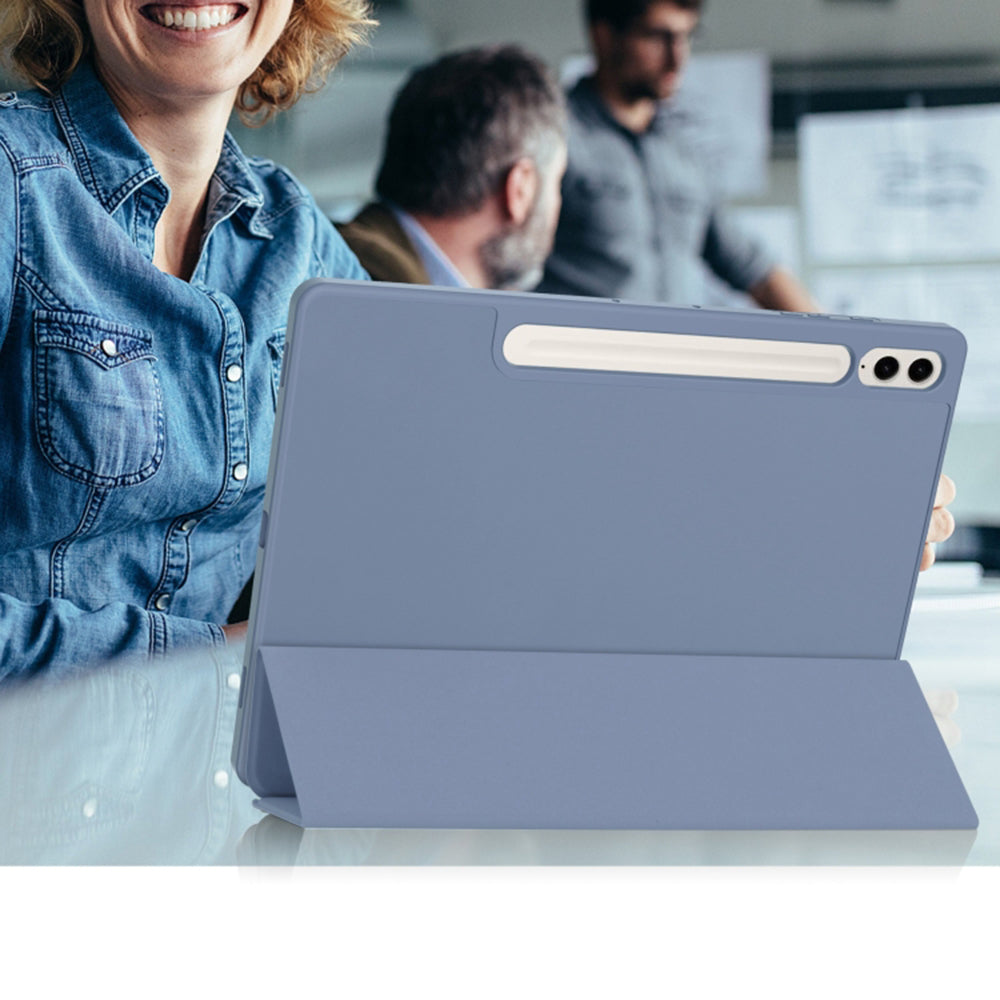 Husa pentru Samsung Galaxy Tab S9 FE+, Techsuit, Flex Trifold, Mov