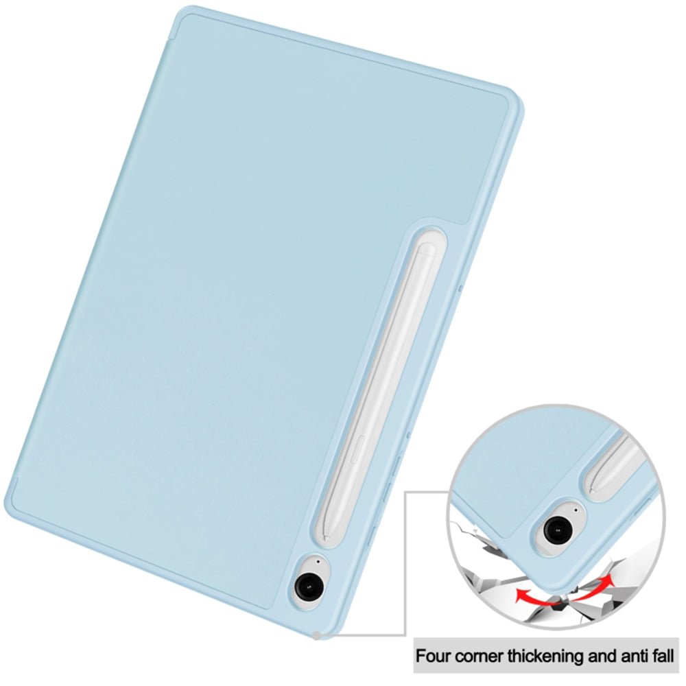 Husa pentru Samsung Galaxy Tab S9 FE / Tab S9 / Tab S10 FE, Techsuit, Flex Trifold, Bleu