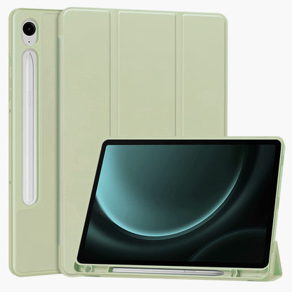 Husa pentru Samsung Galaxy Tab S9 FE / Tab S9 / Tab S10 FE, Techsuit, Flex Trifold, Verde Matcha