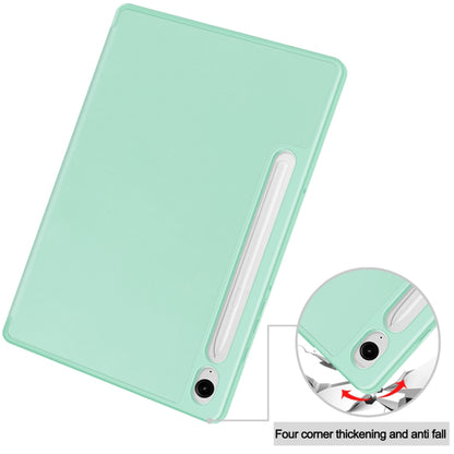Husa pentru Samsung Galaxy Tab S9 FE / Tab S9 / Tab S10 FE, Techsuit, Flex Trifold, Verde Matcha