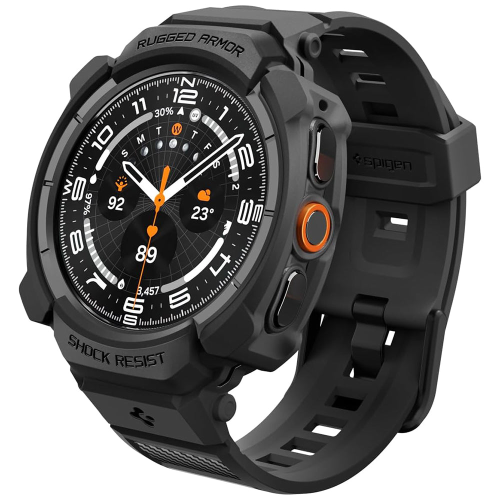 Husa pentru Samsung Galaxy Watch Ultra2, Spigen, Rugged Armor Pro, Neagra Mata ACS11612