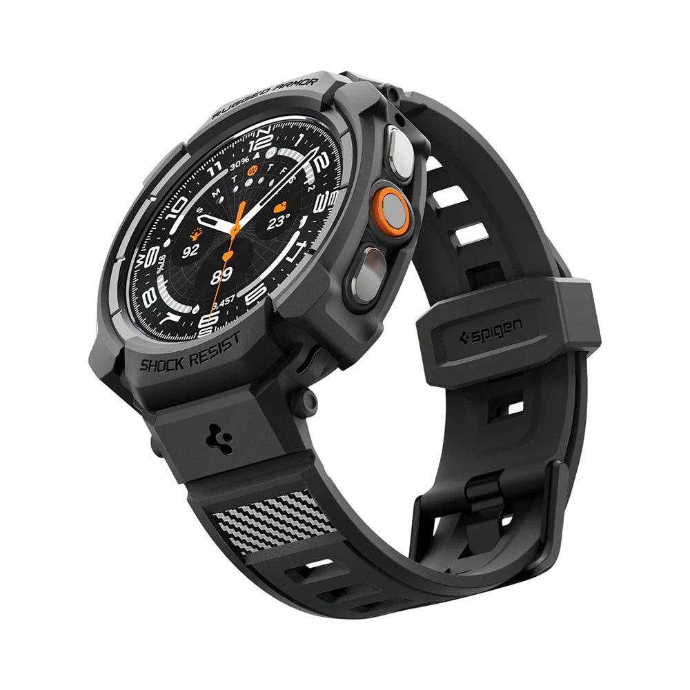 Husa pentru Samsung Galaxy Watch Ultra2, Spigen, Rugged Armor Pro, Neagra Mata ACS11612