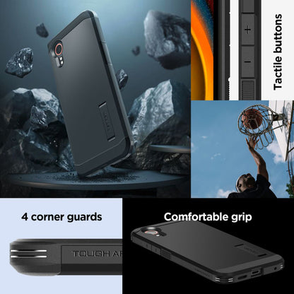 Husa pentru Samsung Galaxy Xcover7 G556, Spigen, Tough Armor, Neagra ACS07505