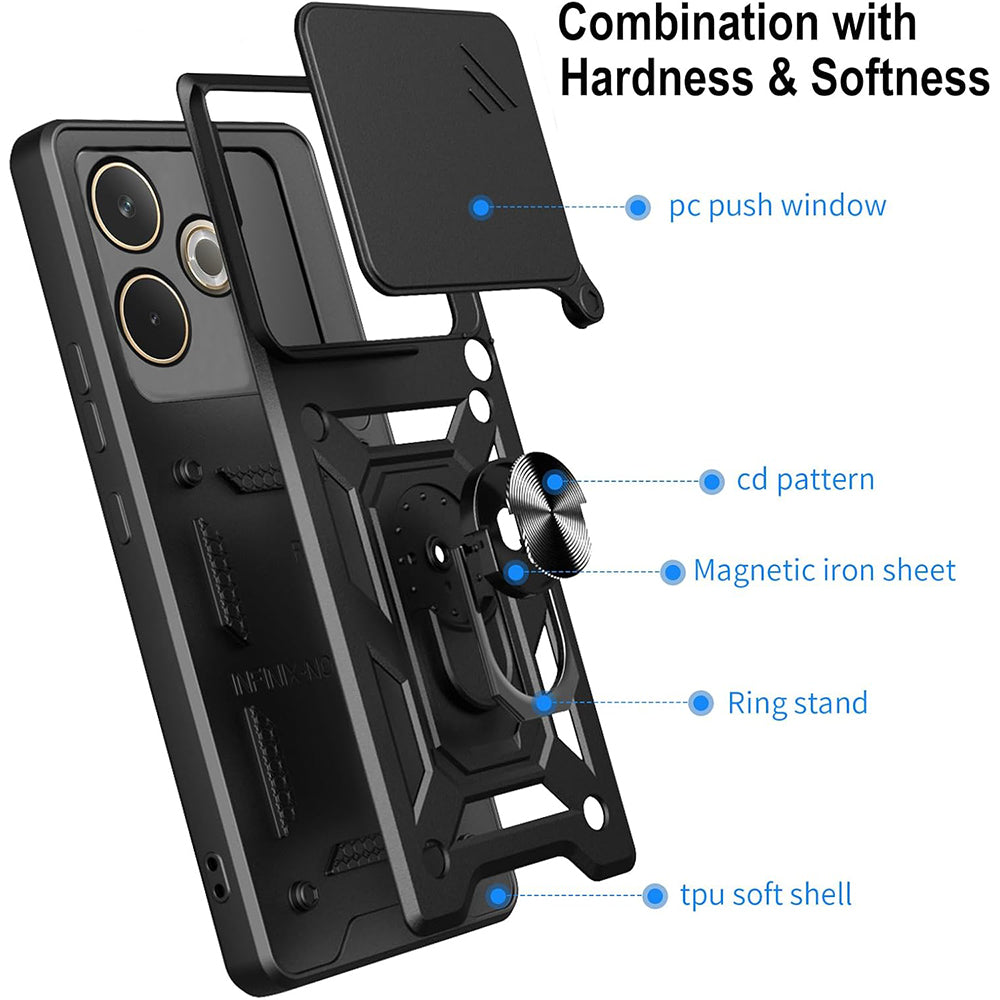 Husa pentru Samsung Galaxy XCover7 Pro, Techsuit, CamShield, Neagra