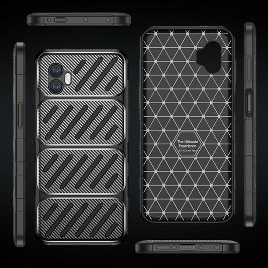 Husa pentru Samsung Galaxy XCover7 Pro, Techsuit, CarbonFiber, Neagra