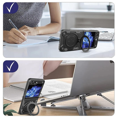 Husa pentru Samsung Galaxy Z Flip5 F731, Techsuit, CamGuard Pro, Neagra