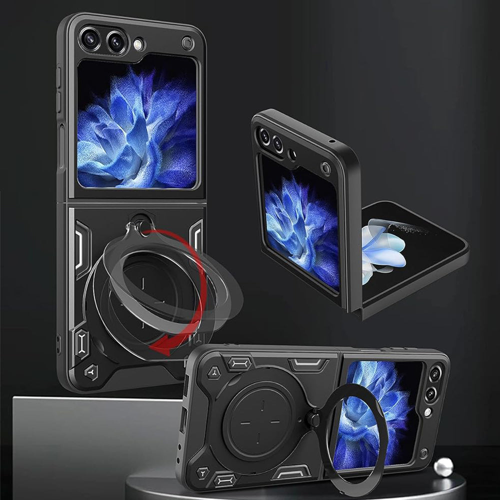 Husa pentru Samsung Galaxy Z Flip7 FE F761 / Z Flip6 F741, Techsuit, CamGuard Pro, Neagra