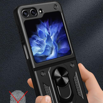 Husa pentru Samsung Galaxy Z Flip7 FE F761 / Z Flip6 F741, Techsuit, CamShield, Neagra