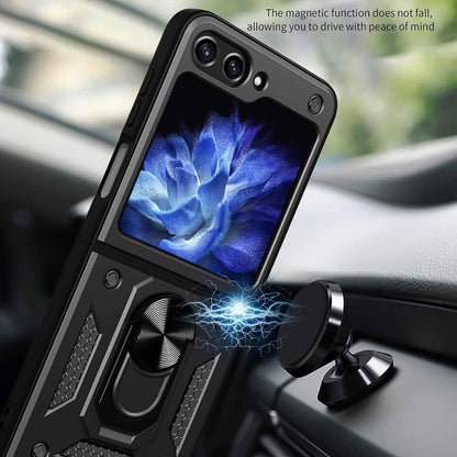 Husa pentru Samsung Galaxy Z Flip7 FE F761 / Z Flip6 F741, Techsuit, CamShield, Neagra