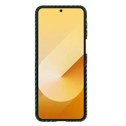 Husa pentru Samsung Galaxy Z Flip7 FE F761 / Z Flip6 F741, Techsuit, Carbonite FiberShell, Verde