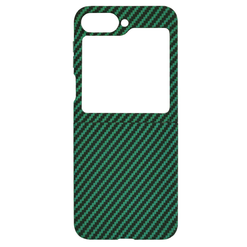 Husa pentru Samsung Galaxy Z Flip7 FE F761 / Z Flip6 F741, Techsuit, Carbonite FiberShell, Verde