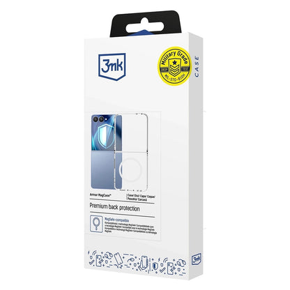 Husa MagSafe pentru Samsung Galaxy Z Flip7 F766, 3MK, Armor MagCase, Transparenta