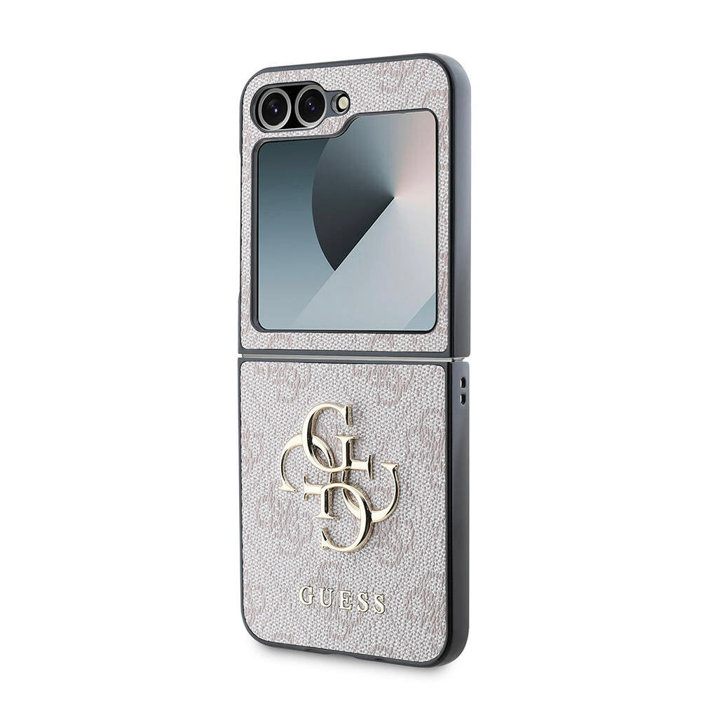 Husa pentru Samsung Galaxy Z Flip7 F766, Guess, 4G Metal Logo, Neagra