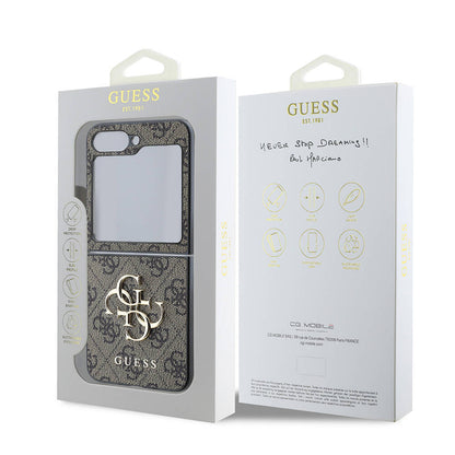 Husa pentru Samsung Galaxy Z Flip7 F766, Guess, 4G Metal Logo, Neagra