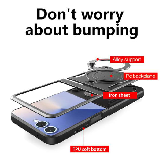 Husa pentru Samsung Galaxy Z Flip7 F766, Techsuit, CamGuard Pro, Rosie