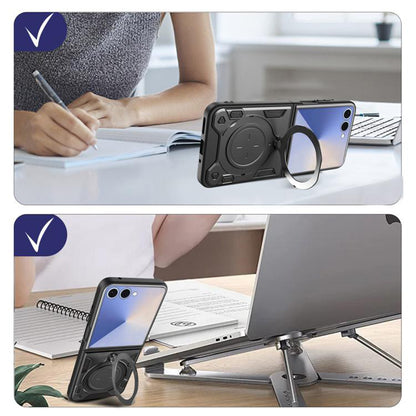 Husa pentru Samsung Galaxy Z Flip7 F766, Techsuit, CamGuard Pro, Roz Aurie