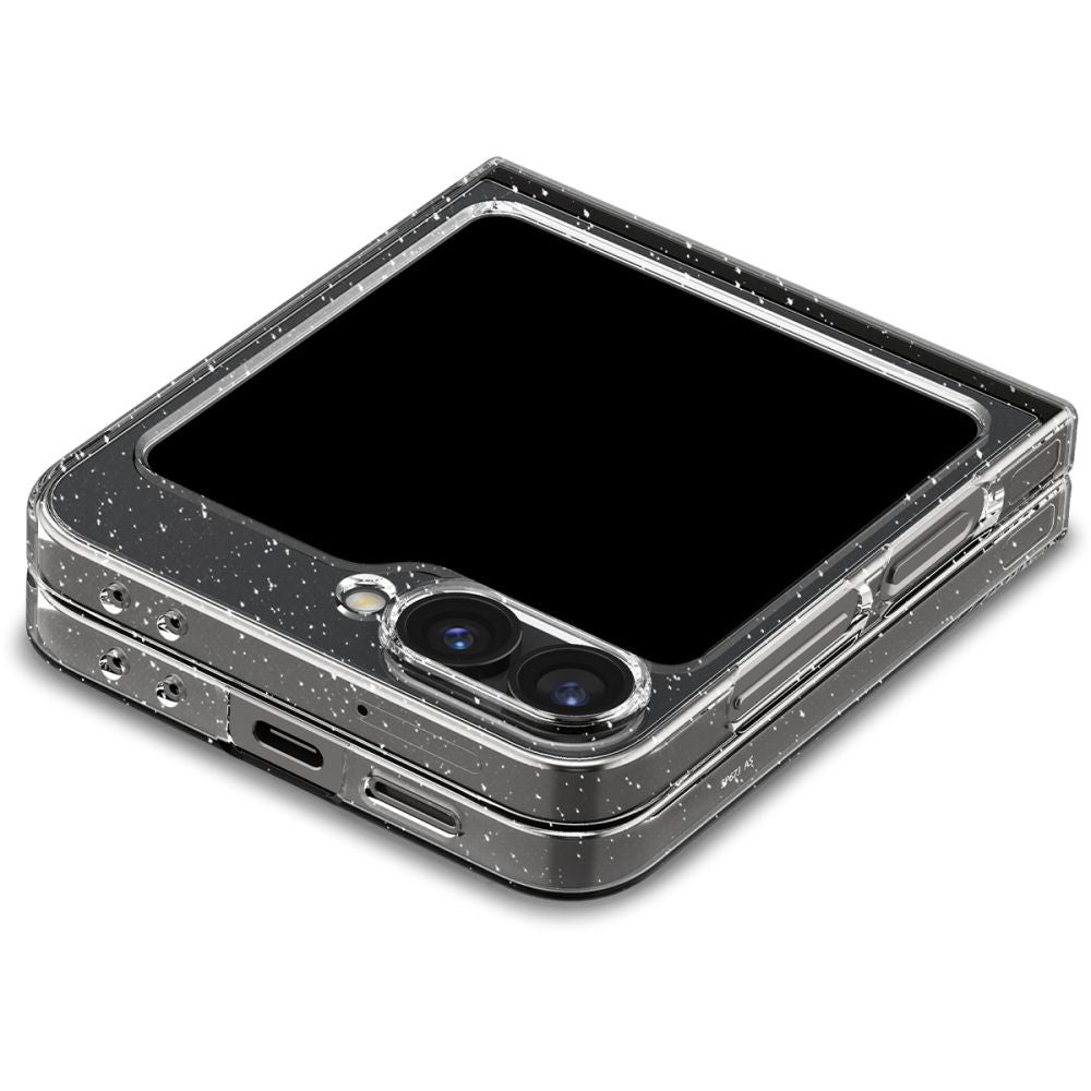 Husa pentru Samsung Galaxy Z Flip7 FE F761 / Z Flip6 F741, Spigen, Air Skin Gliiter, Transparenta