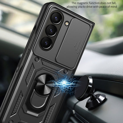 Husa pentru Samsung Galaxy Z Fold5 F946, Techsuit, CamShield, Neagra