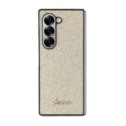 Husa pentru Samsung Galaxy Z Fold6 F956, Guess, Glitter Script, Aurie