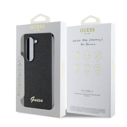 Husa pentru Samsung Galaxy Z Fold6 F956, Guess, Glitter Script, Neagra