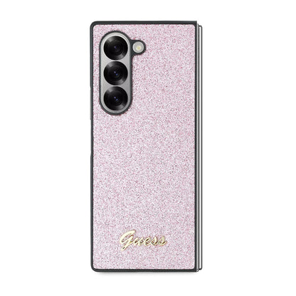 Husa pentru Samsung Galaxy Z Fold6 F956, Guess, Glitter Script, Roz