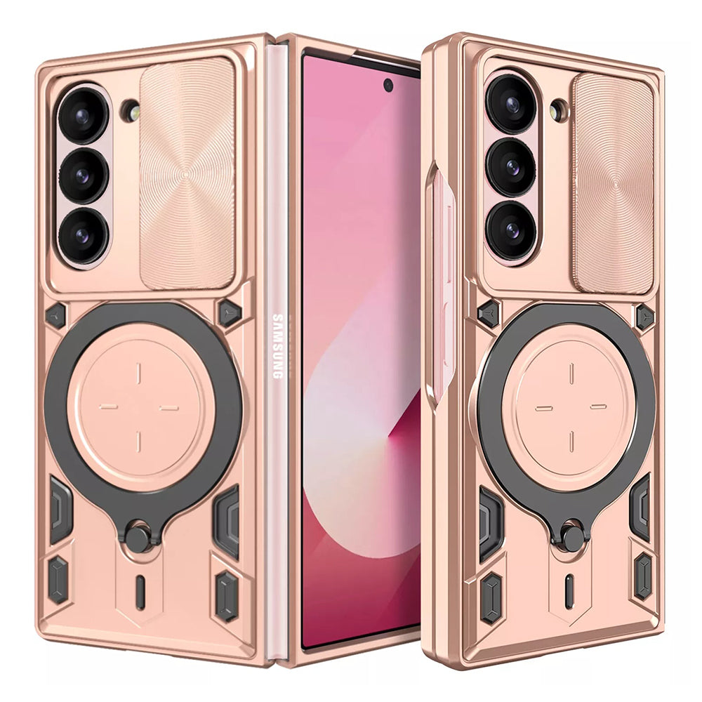 Husa pentru Samsung Galaxy Z Fold6 F956, Techsuit, CamGuard Pro, Roz Aurie