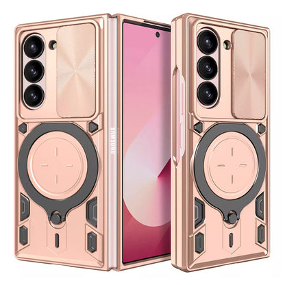 Husa pentru Samsung Galaxy Z Fold6 F956, Techsuit, CamGuard Pro, Roz Aurie