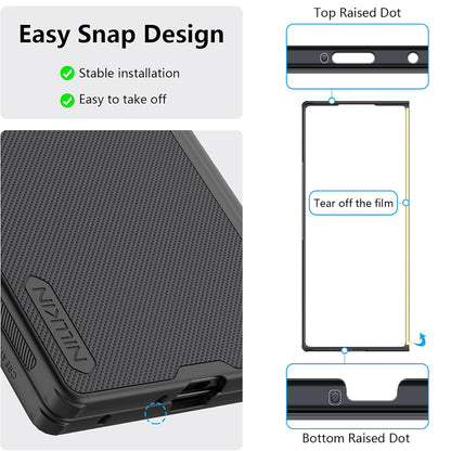 Husa pentru Samsung Galaxy Z Fold7 F966, Nillkin, Super Frosted Shield, Neagra