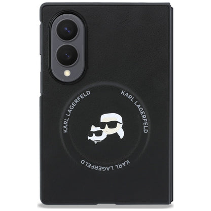 Husa pentru Samsung Galaxy Z Fold8 F971, Karl Lagerfeld, Karl & Choupette Head Pin, Neagra