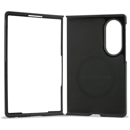 Husa pentru Samsung Galaxy Z Fold8 F971, Karl Lagerfeld, Karl & Choupette Head Pin, Neagra