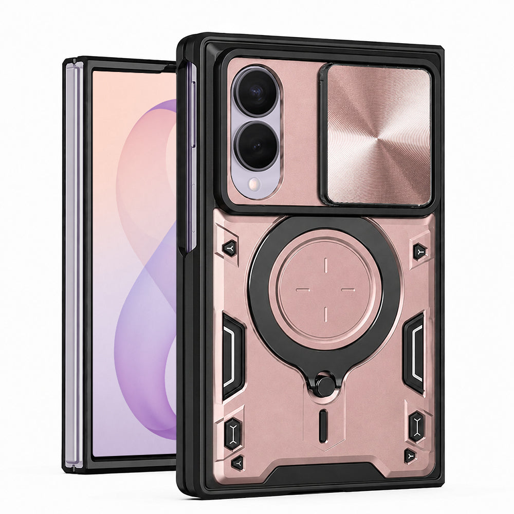 Husa pentru Samsung Galaxy Z Fold8 F971, Techsuit, CamGuard Pro, Roz Aurie