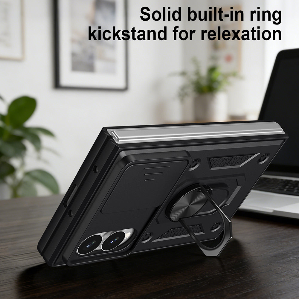 Husa pentru Samsung Galaxy Z Fold8 F971, Techsuit, CamShield, Roz Aurie