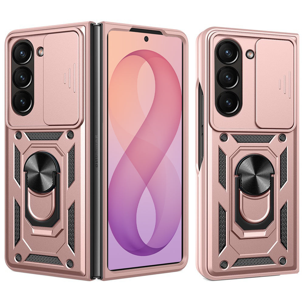Husa pentru Samsung Galaxy Z Fold8 Ultra F976 / Z Fold7 F966, Techsuit, CamShield, Roz Aurie