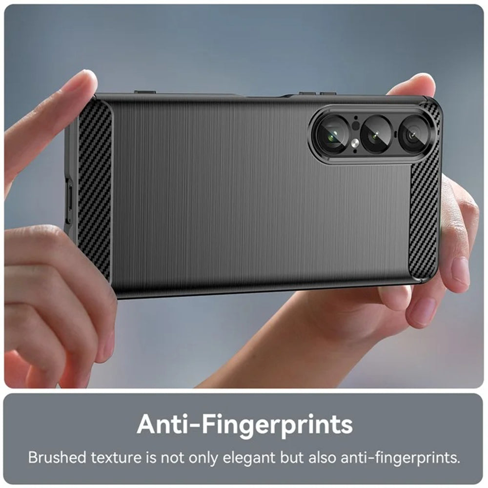 Husa pentru Sony Xperia 1 VII, Techsuit, Carbon, Neagra