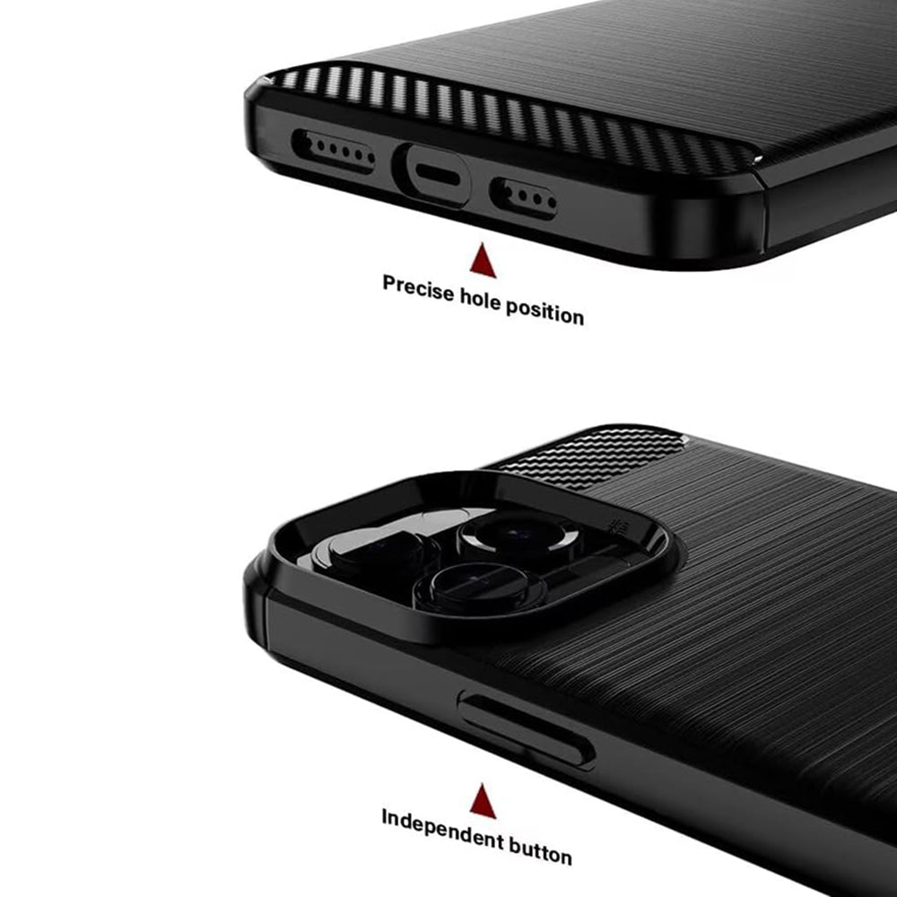 Husa pentru Sony Xperia 1 VIII, Techsuit, Carbon, Neagra