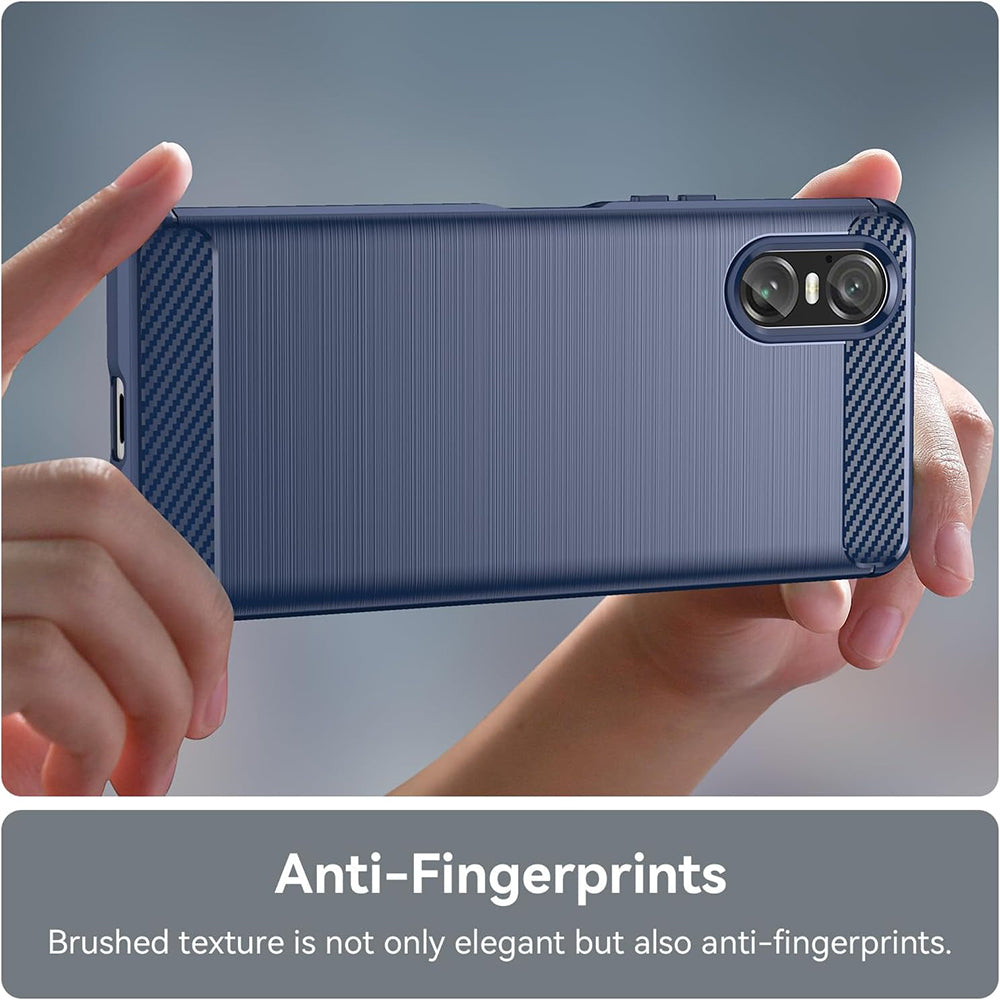 Husa pentru Sony Xperia 10 VI, Techsuit, Carbon, Neagra