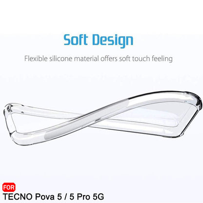 Husa pentru Tecno Pova 5 Pro, Techsuit, Shockproof Clear, Transparenta