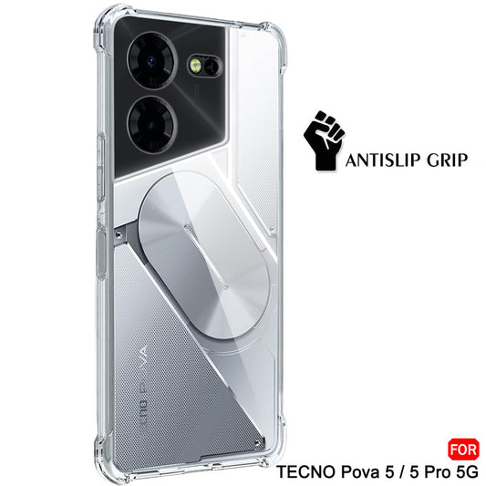 Husa pentru Tecno Pova 5 Pro, Techsuit, Shockproof Clear, Transparenta