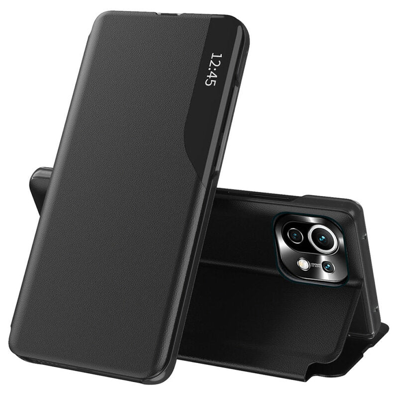 Husa pentru Xiaomi 11 Lite 5G NE / Mi 11 Lite 5G / 11 Lite, Techsuit, eFold, Neagra
