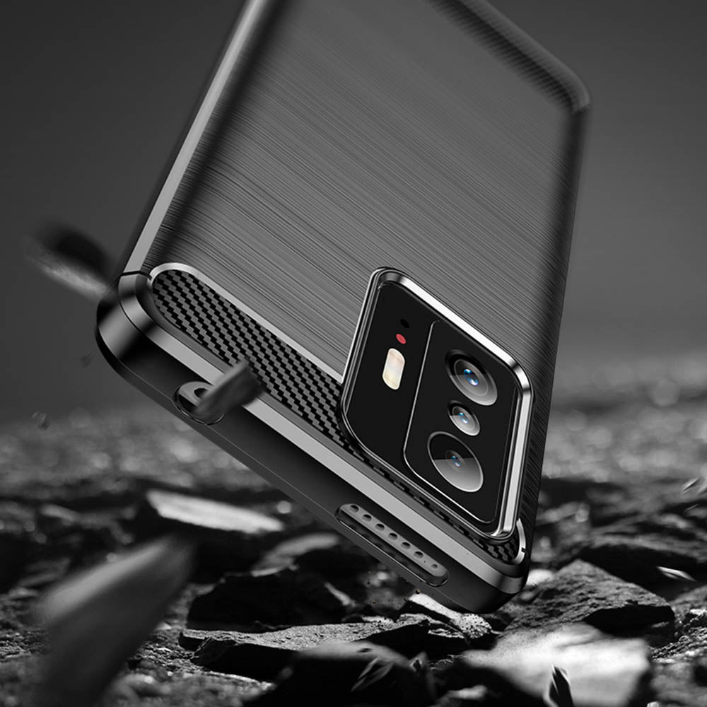 Husa pentru Xiaomi 11T / 11T Pro, Techsuit, Carbon, Neagra