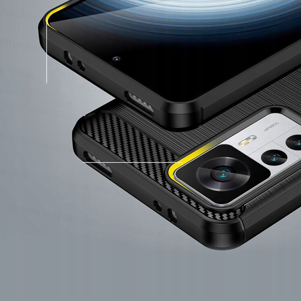 Husa pentru Xiaomi 12T / 12T Pro, Techsuit, Carbon, Neagra