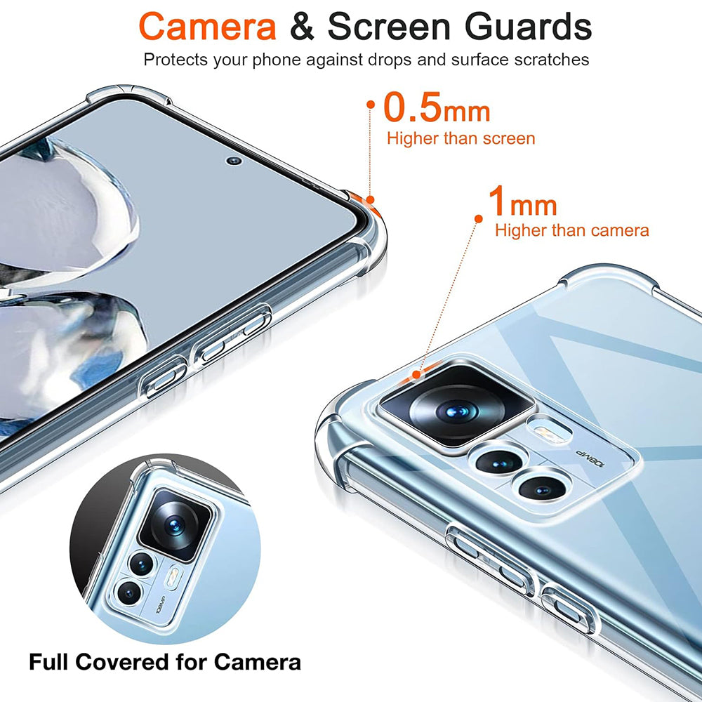 Husa pentru Xiaomi 12T / 12T Pro, Techsuit, Shockproof Clear, Transparenta