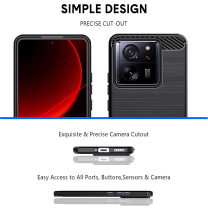 Husa pentru Xiaomi 13T Pro / 13T, Techsuit, Carbon, Neagra