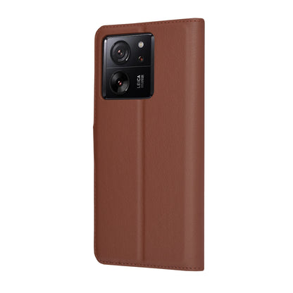 Husa pentru Xiaomi 13T Pro / 13T, Techsuit, Leather Folio, Maro