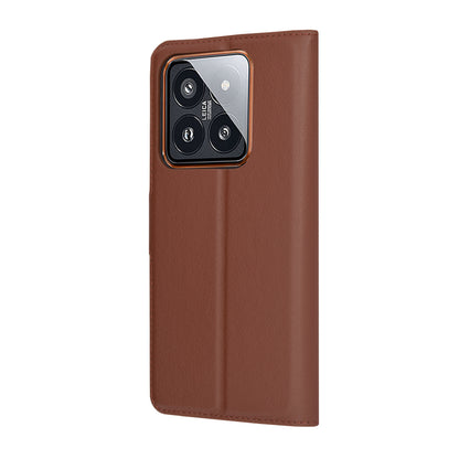 Husa pentru Xiaomi 14 Pro, Techsuit, Leather Folio, Maro