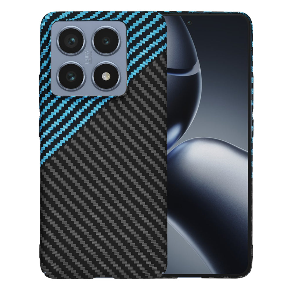 Husa pentru Xiaomi 14T Pro, Techsuit, Carbonite FiberShell, Neagra Bleu