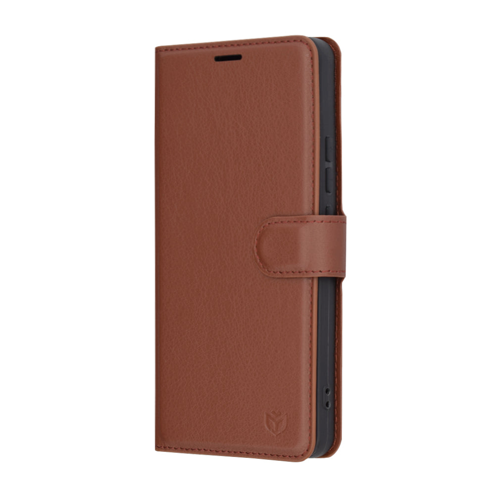 Husa pentru Xiaomi 14T Pro, Techsuit, Leather Folio, Maro