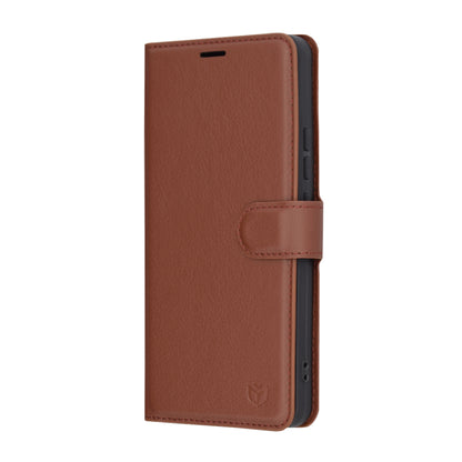 Husa pentru Xiaomi 14T Pro, Techsuit, Leather Folio, Maro