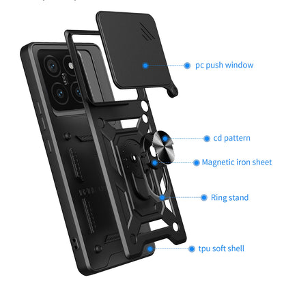 Husa pentru Xiaomi 14T, Techsuit, CamShield, Neagra