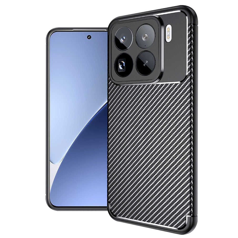 Husa pentru Xiaomi 15 Pro, Techsuit, CarbonFiber, Neagra